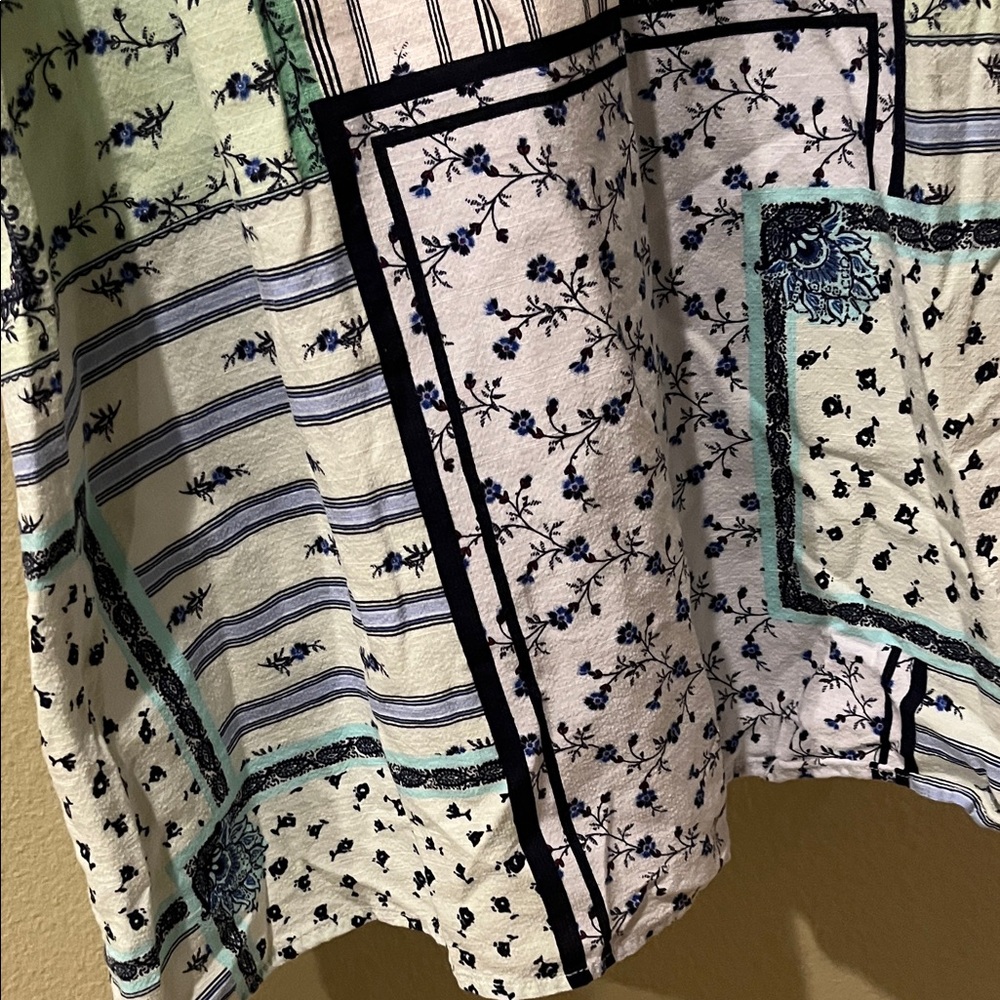 Patchwork Spaghetti Strap Dress, Loft petite 6P - Picture 4 of 8